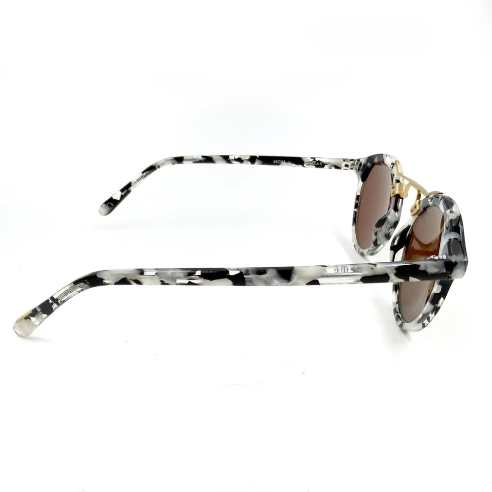 Krewe St Louis Sunglasses Mirrored Oyster Tortoise Gold Bridge